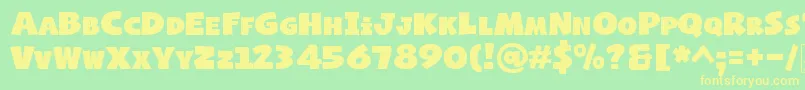 NaughtySquirrelDemo Font – Yellow Fonts on Green Background