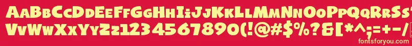 NaughtySquirrelDemo Font – Yellow Fonts on Red Background