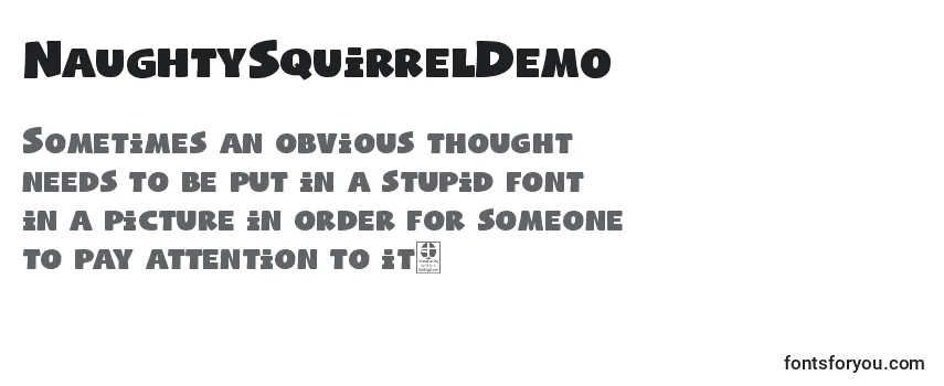 Review of the NaughtySquirrelDemo Font