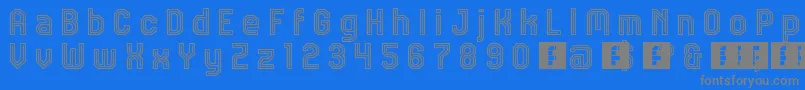 フォントJdTalk – 青い背景に灰色の文字