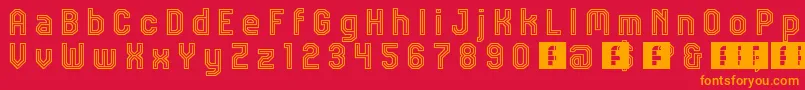 JdTalk Font – Orange Fonts on Red Background