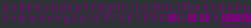 Weitere Informationen zur JdTalk-Schriftart JdTalk-Schriftart – Violette Schriften auf schwarzem Hintergrund