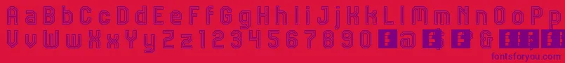 JdTalk Font – Purple Fonts on Red Background