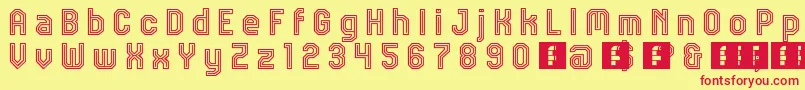 JdTalk Font – Red Fonts on Yellow Background