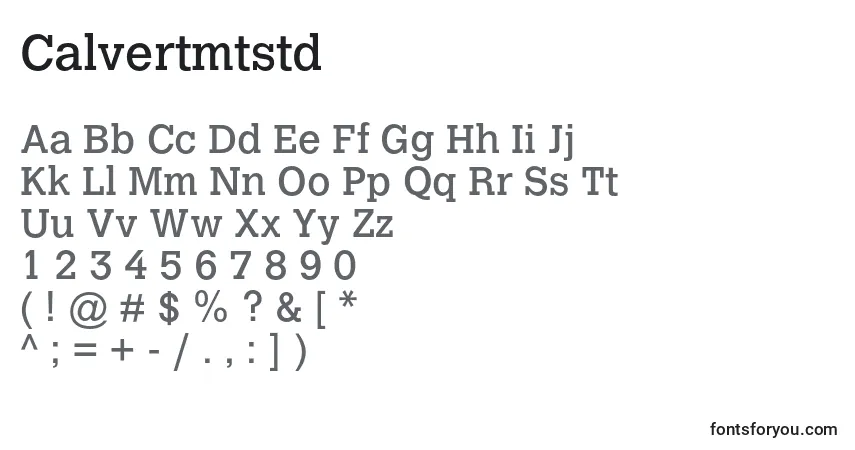 Fuente Calvertmtstd - alfabeto, números, caracteres especiales