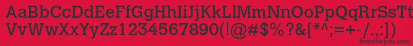 Calvertmtstd Font – Black Fonts on Red Background