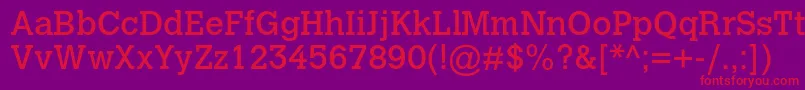 Calvertmtstd Font – Red Fonts on Purple Background