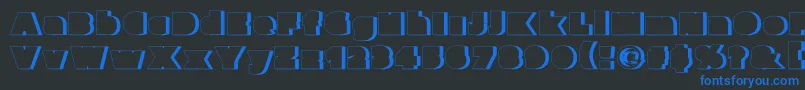 Parafuseultrablackshadow Font – Blue Fonts on Black Background