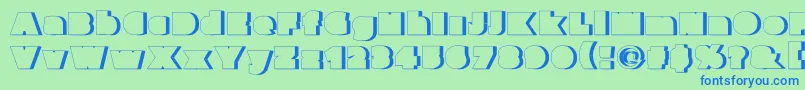 フォントParafuseultrablackshadow – 青い文字は緑の背景です。