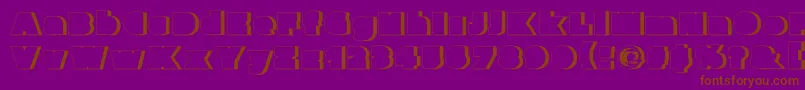 Czcionka Parafuseultrablackshadow – brązowe czcionki na fioletowym tle