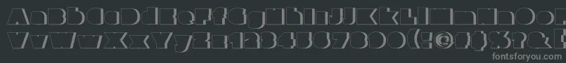 Parafuseultrablackshadow-fontti – harmaat kirjasimet mustalla taustalla