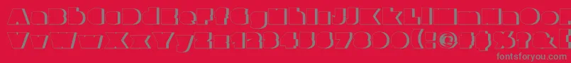 Parafuseultrablackshadow Font – Gray Fonts on Red Background