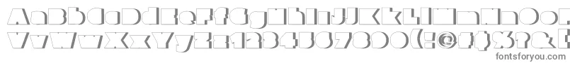 Parafuseultrablackshadow-fontti – harmaat kirjasimet valkoisella taustalla