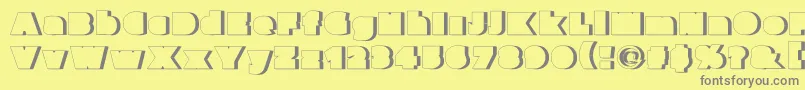 Parafuseultrablackshadow-fontti – harmaat kirjasimet keltaisella taustalla