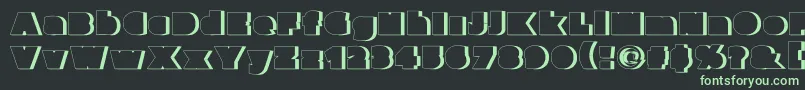 Parafuseultrablackshadow Font – Green Fonts on Black Background