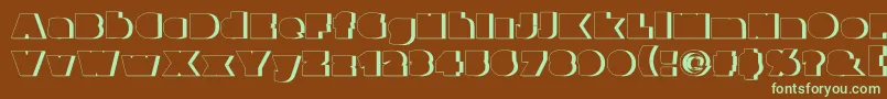 Parafuseultrablackshadow-Schriftart – Grüne Schriften auf braunem Hintergrund