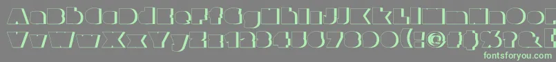 Parafuseultrablackshadow-Schriftart – Grüne Schriften auf grauem Hintergrund