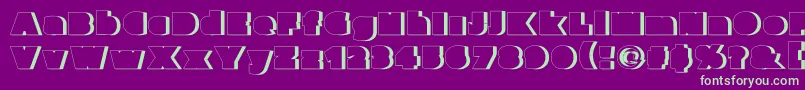 Fonte Parafuseultrablackshadow – fontes verdes em um fundo violeta