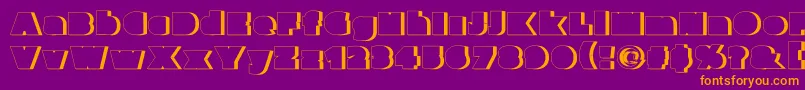 Parafuseultrablackshadow Font – Orange Fonts on Purple Background