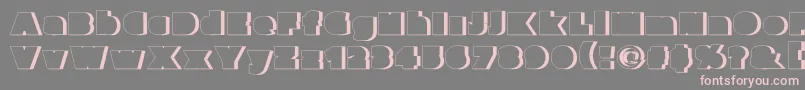 Parafuseultrablackshadow-Schriftart – Rosa Schriften auf grauem Hintergrund