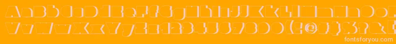 フォントParafuseultrablackshadow – オレンジの背景にピンクのフォント