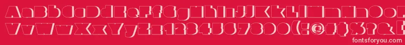 Parafuseultrablackshadow Font – Pink Fonts on Red Background