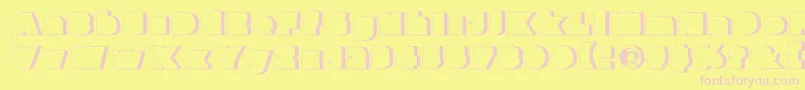フォントParafuseultrablackshadow – ピンクのフォント、黄色の背景