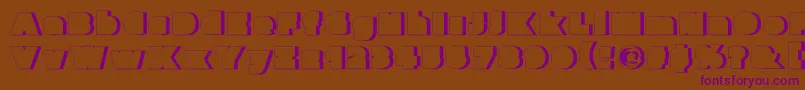 Czcionka Parafuseultrablackshadow – fioletowe czcionki na brązowym tle