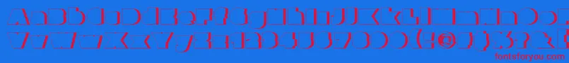 Parafuseultrablackshadow Font – Red Fonts on Blue Background