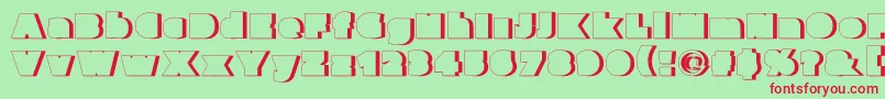 フォントParafuseultrablackshadow – 赤い文字の緑の背景
