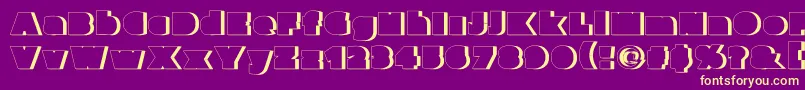 Parafuseultrablackshadow Font – Yellow Fonts on Purple Background