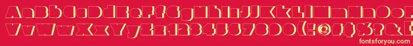 Parafuseultrablackshadow-fontti – keltaiset fontit punaisella taustalla