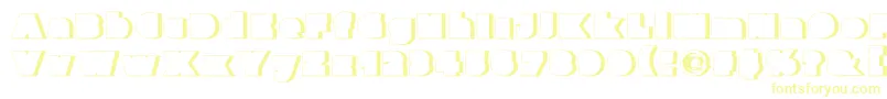 Parafuseultrablackshadow-fontti – keltaiset fontit valkoisella taustalla