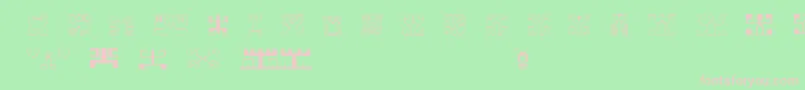 フォントPolynesienEtuaFont – 緑の背景にピンクのフォント