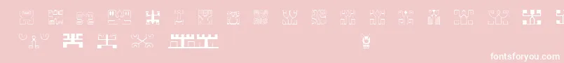 Шрифт PolynesienEtuaFont – белые шрифты на розовом фоне