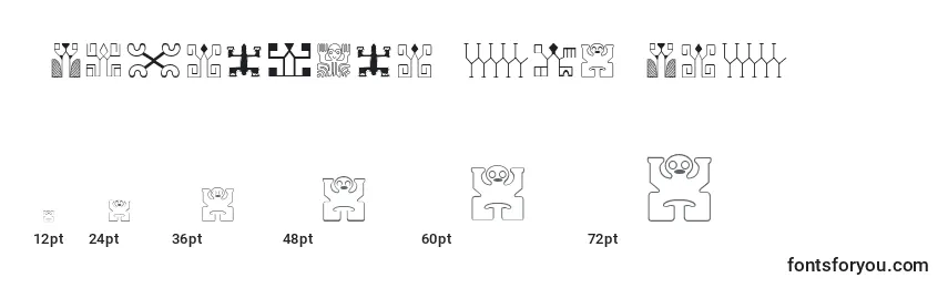 Größen der Schriftart PolynesienEtuaFont