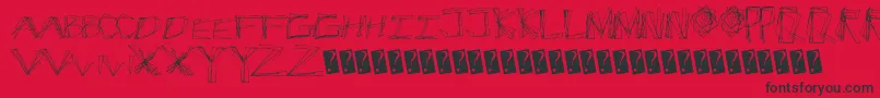 Cracksnacks Font – Black Fonts on Red Background