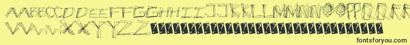 Cracksnacks Font – Black Fonts on Yellow Background
