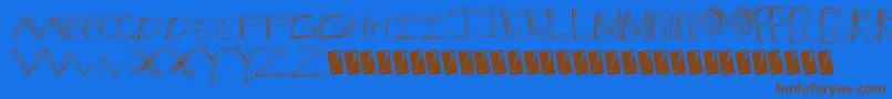 Cracksnacks Font – Brown Fonts on Blue Background