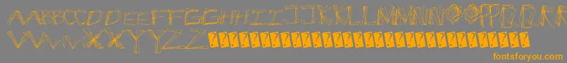 Cracksnacks Font – Orange Fonts on Gray Background