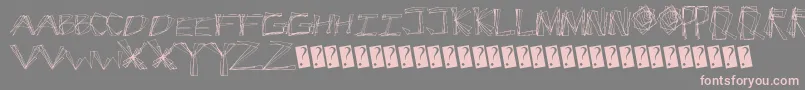 フォントCracksnacks – 灰色の背景にピンクのフォント