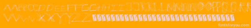Cracksnacks Font – Pink Fonts on Orange Background
