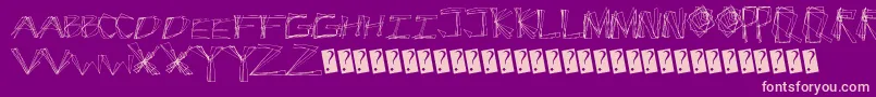 Cracksnacks Font – Pink Fonts on Purple Background