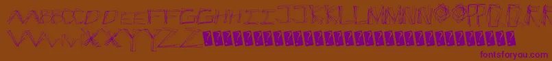 Cracksnacks Font – Purple Fonts on Brown Background