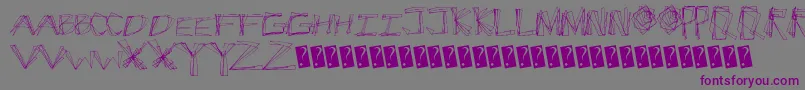 Cracksnacks Font – Purple Fonts on Gray Background