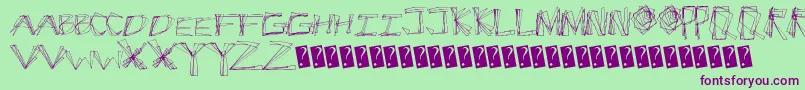 Cracksnacks Font – Purple Fonts on Green Background