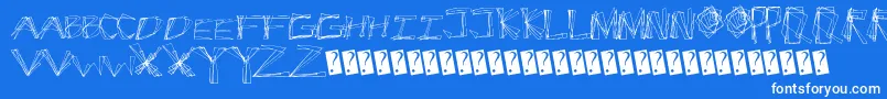 Cracksnacks Font – White Fonts on Blue Background