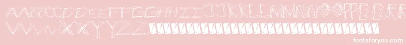 フォントCracksnacks – ピンクの背景に白い文字