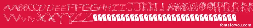 Cracksnacks Font – White Fonts on Red Background