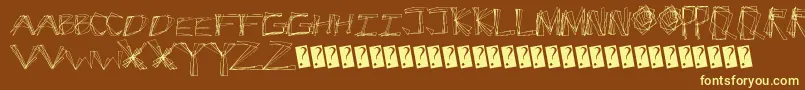 Cracksnacks Font – Yellow Fonts on Brown Background